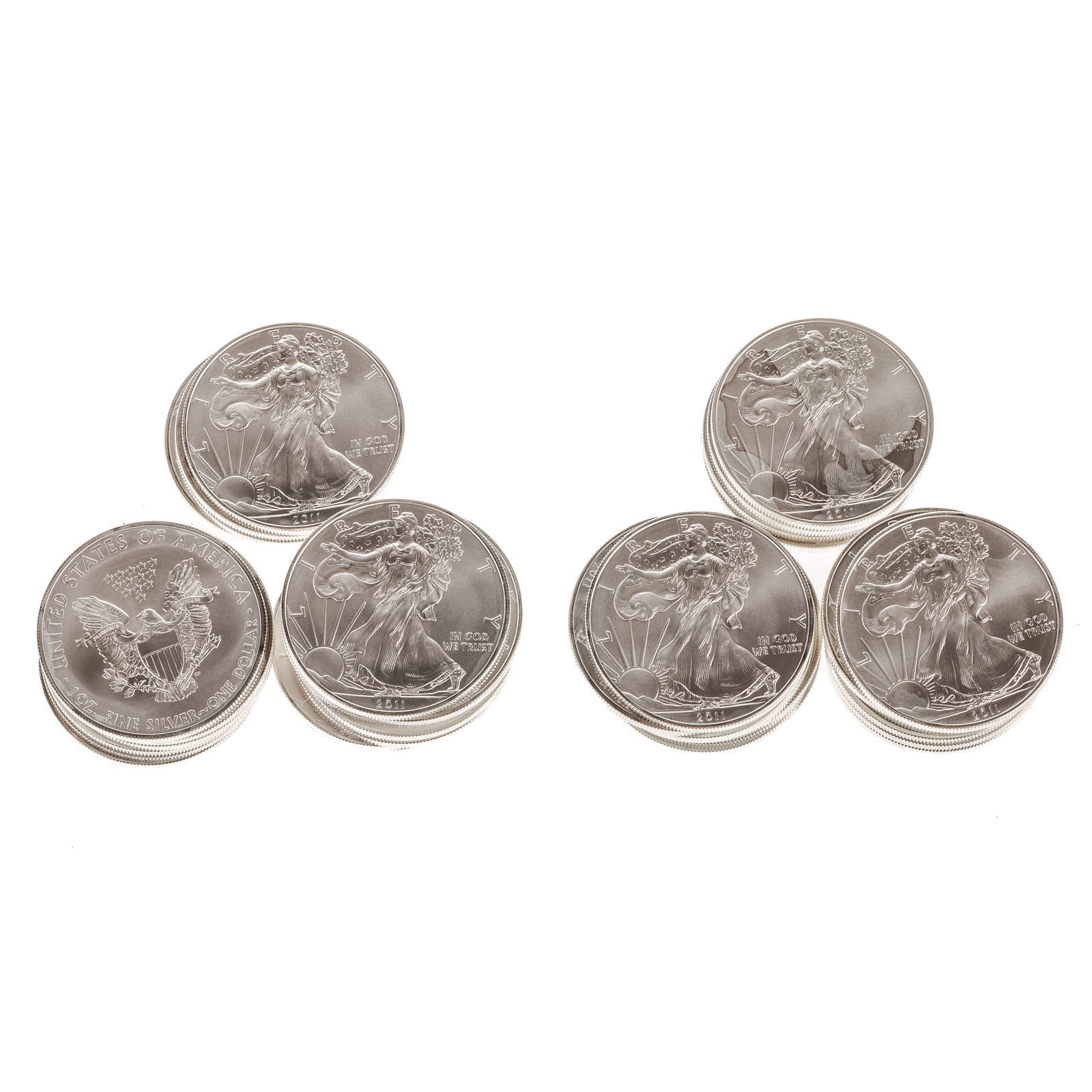 TWO ROLLS OF 2011 SILVER EAGLES  2879c5