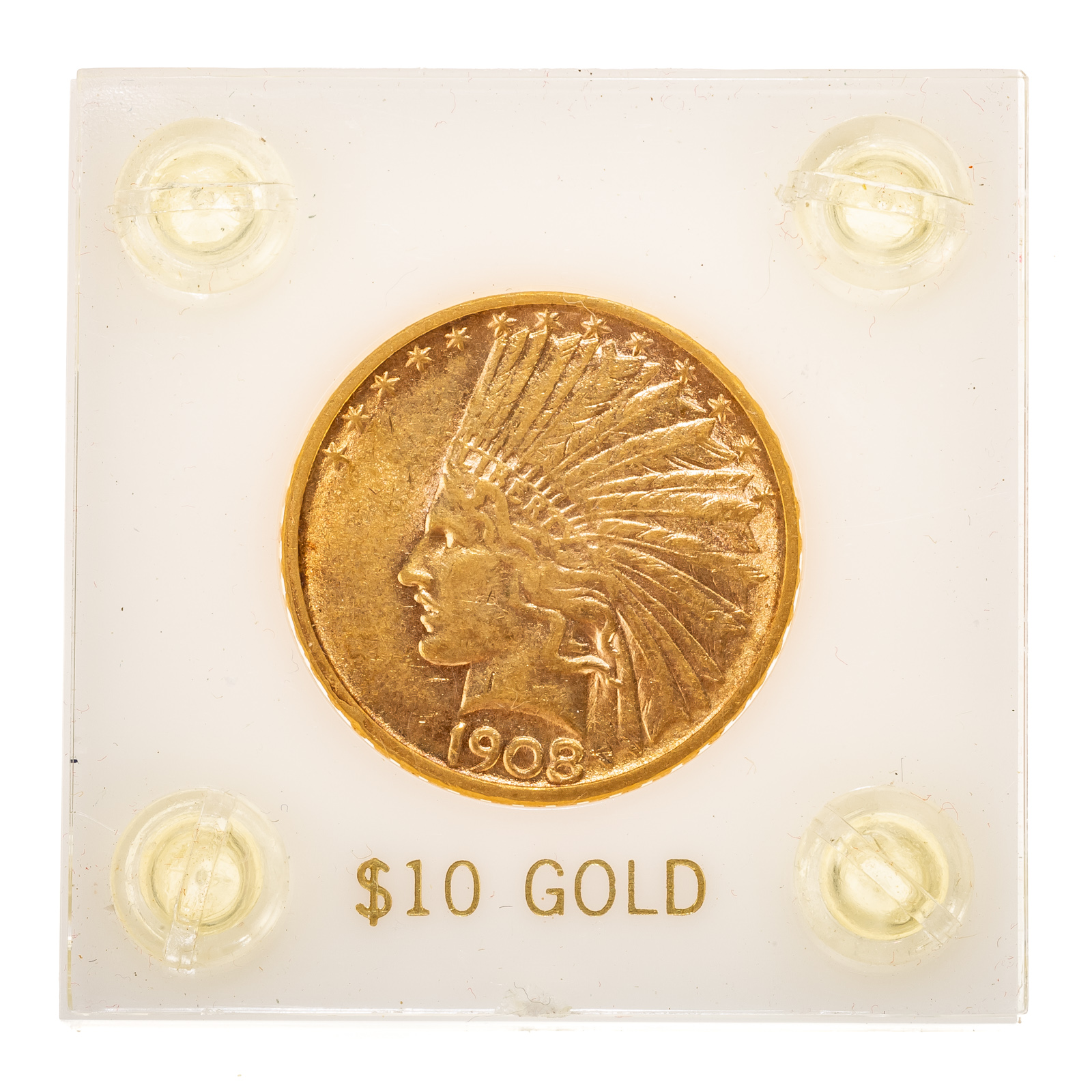 1908-D NO MOTTO GOLD INDIAN XF