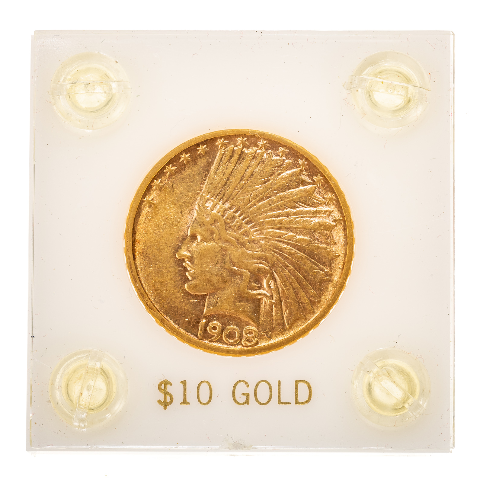 1908-D NO MOTTO GOLD INDIAN XF .