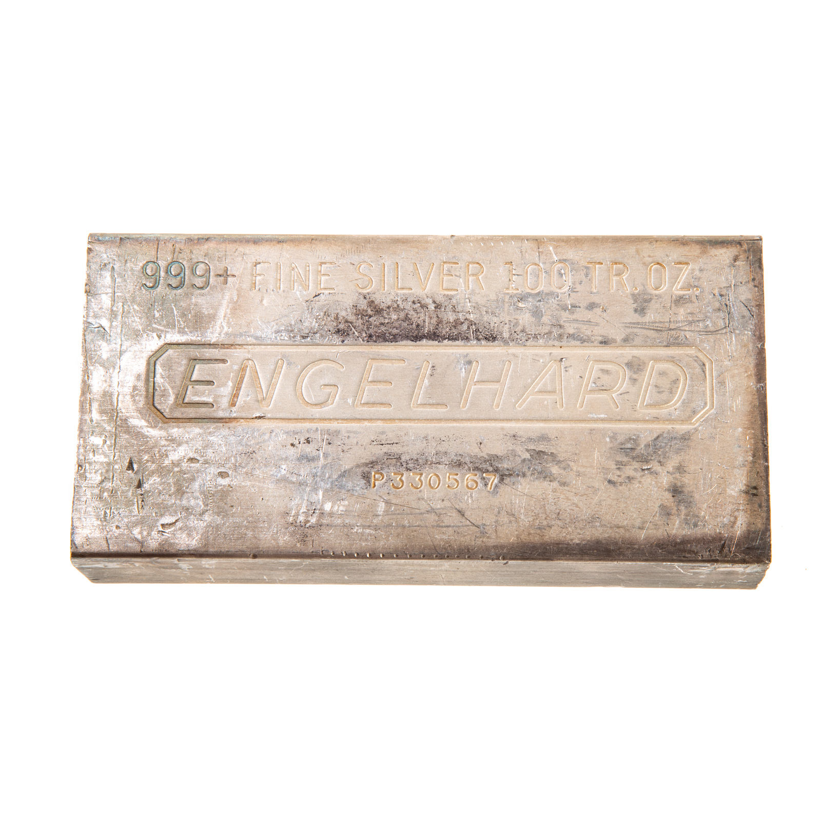 100 OZ ENGELHARD 999 SILVER BAR 287a1a