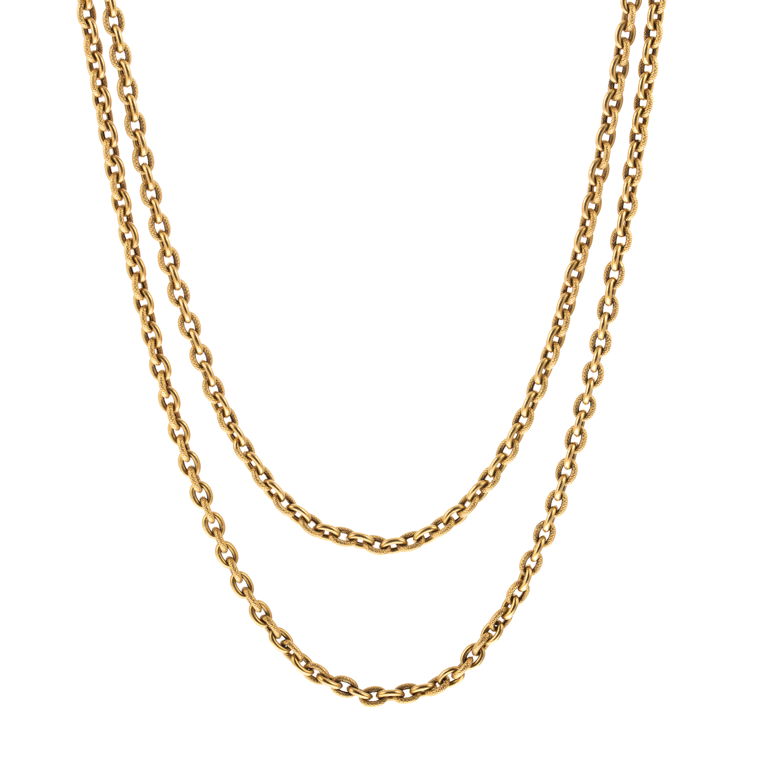 A VINTAGE TEXTURED CHAIN IN 18K