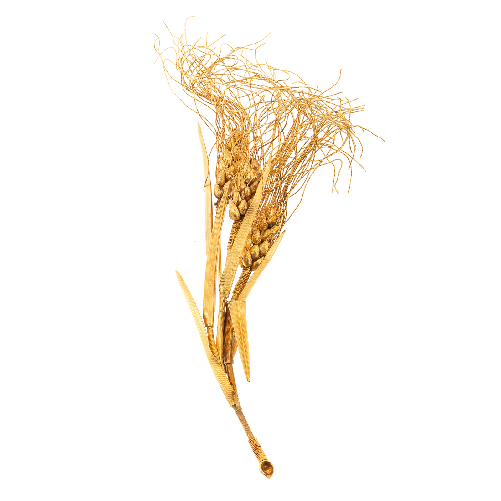 A LARGE 22K YELLOW GOLD WHEAT THISTLE 287bd0