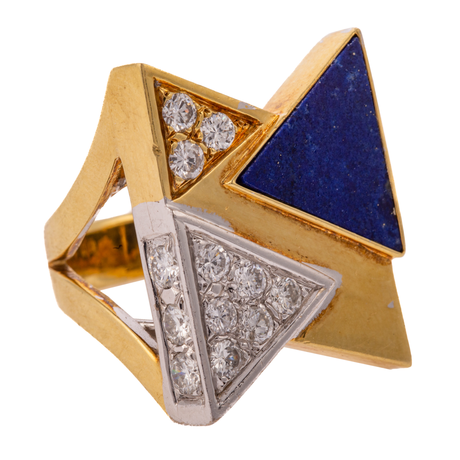 A BOLD GEOMETRIC LAPIS & DIAMOND