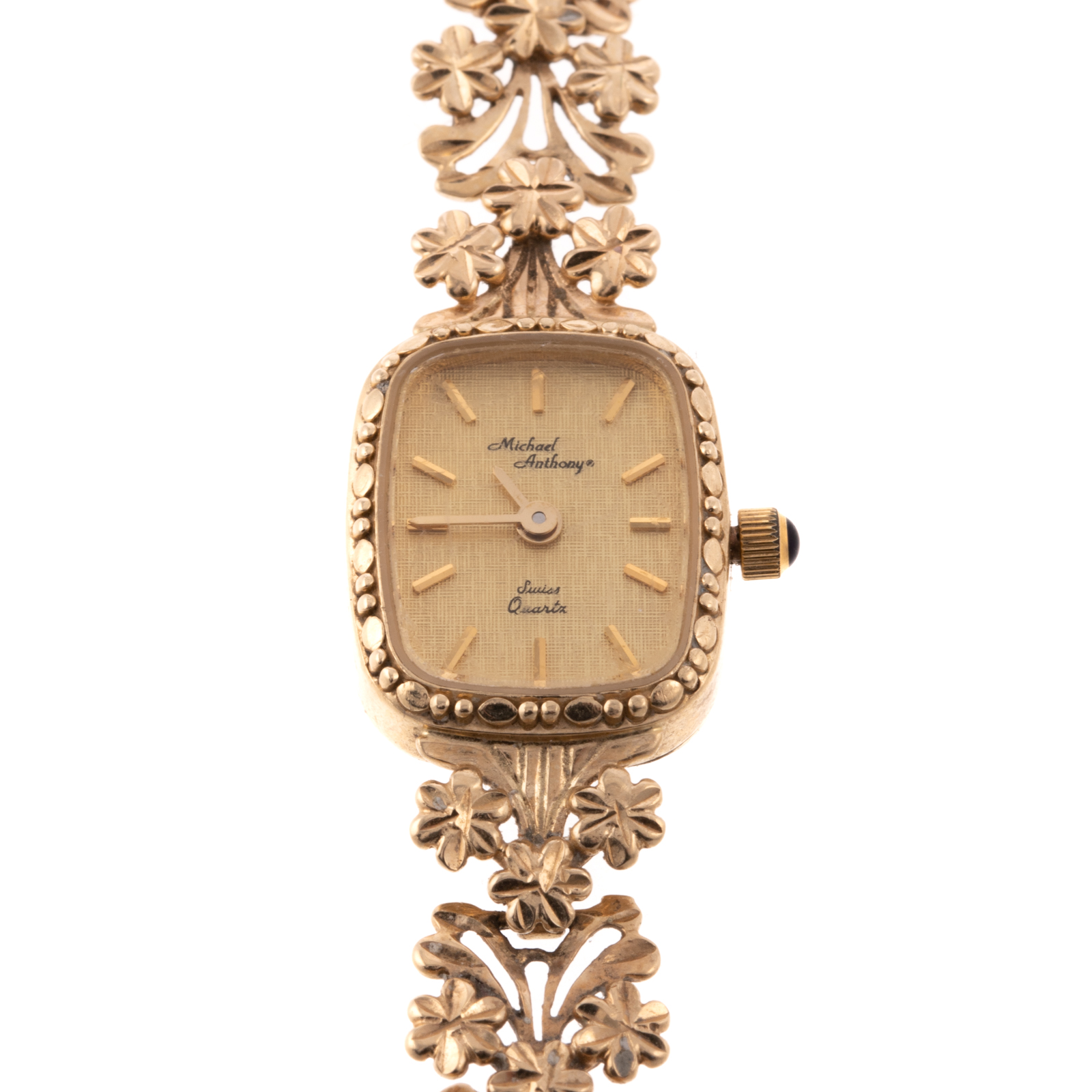 A MICHAEL ANTHONY WATCH WITH FLORAL