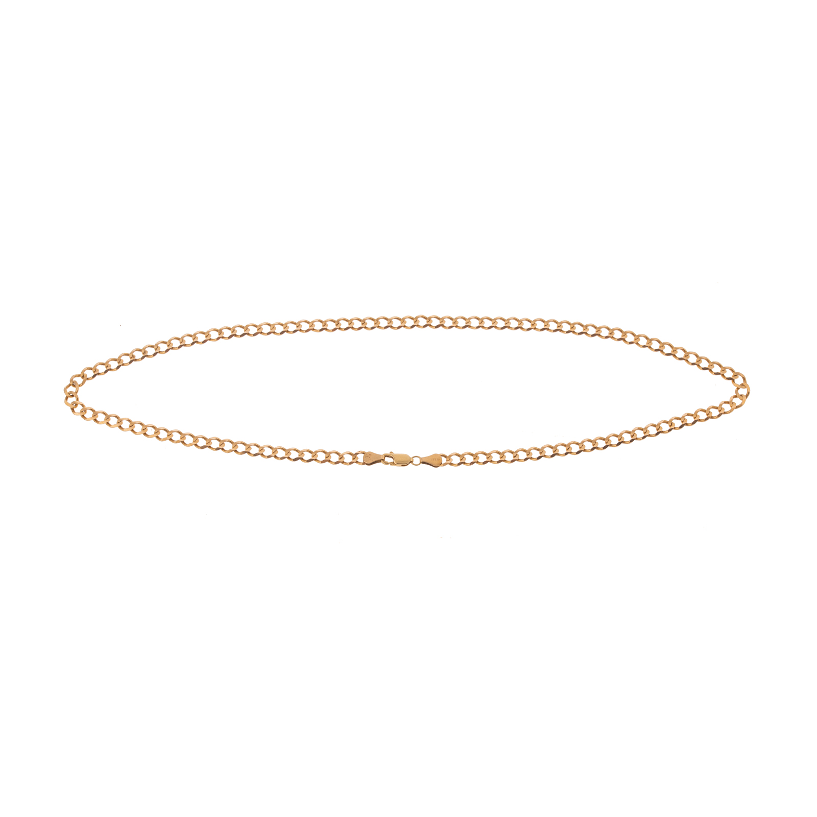 A CURB LINK CHAIN NECKLACE IN 14K