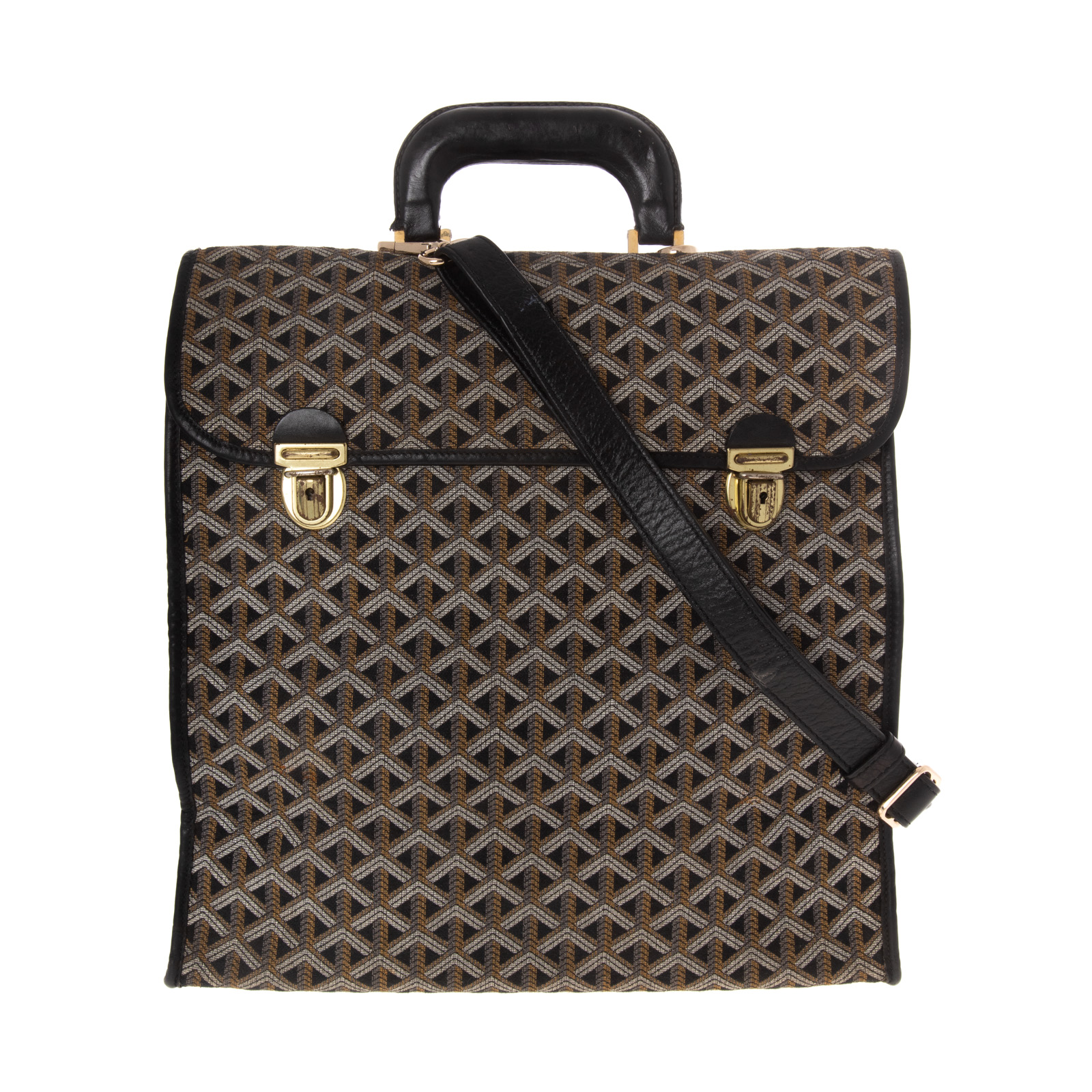 A GOYARD FOLDABLE STEAMER BAG A brown