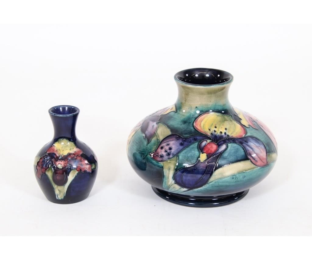 W. Moorcroft vase decorated with colorful