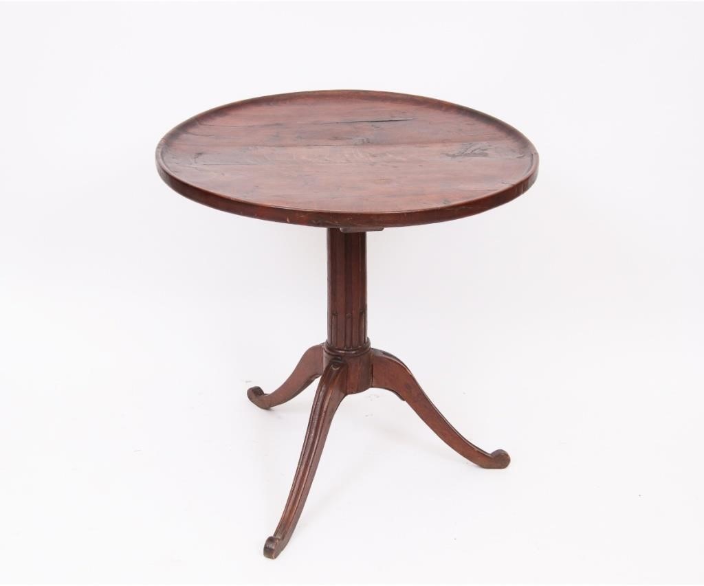 English oak tea table 18th c  28a6a8