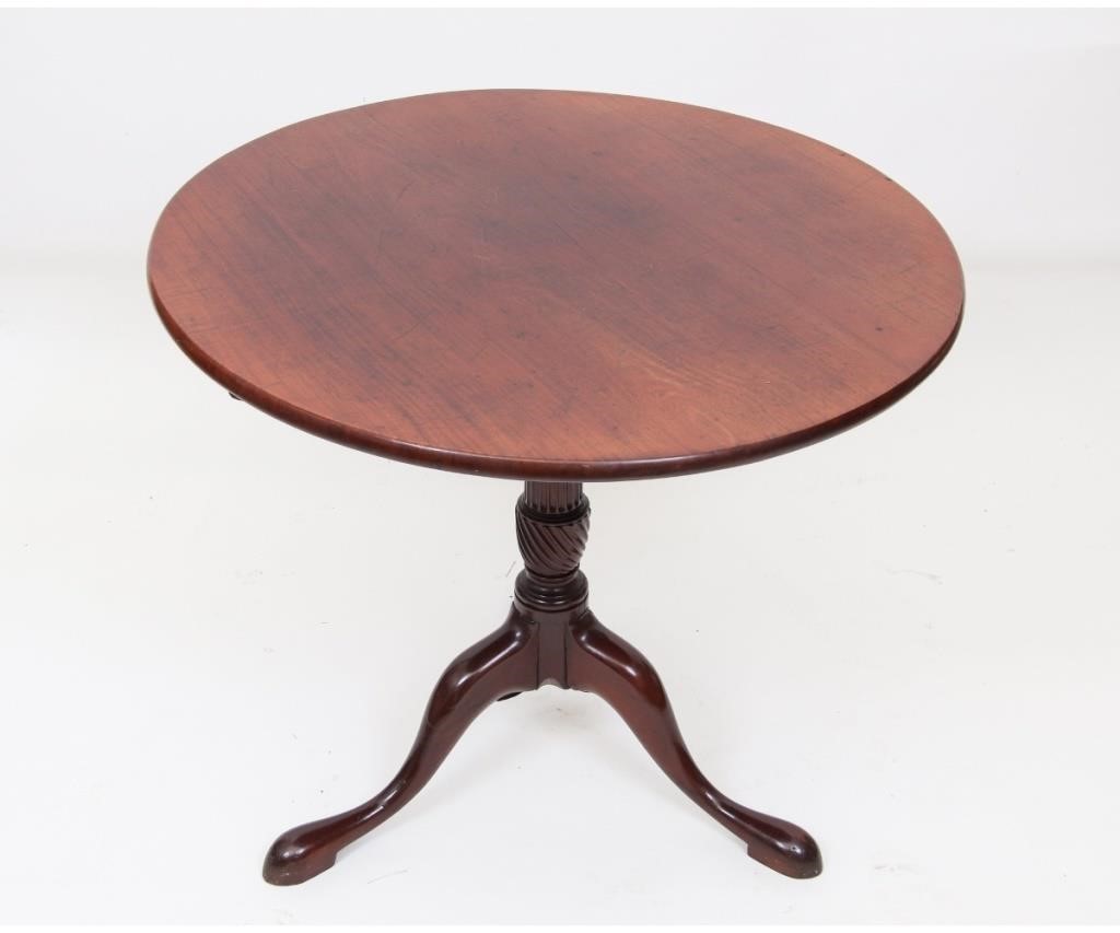 Queen Anne mahogany tea table,