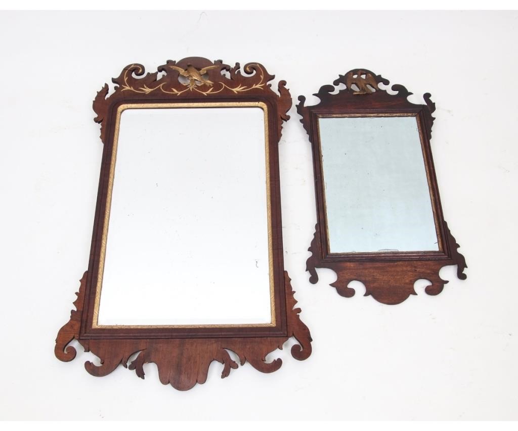 Large Chippendale mahogany mirror,