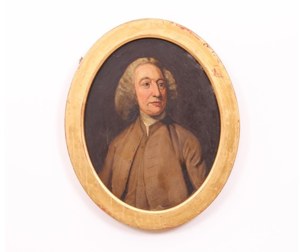 Oil on wood panel of William Bradshaw,