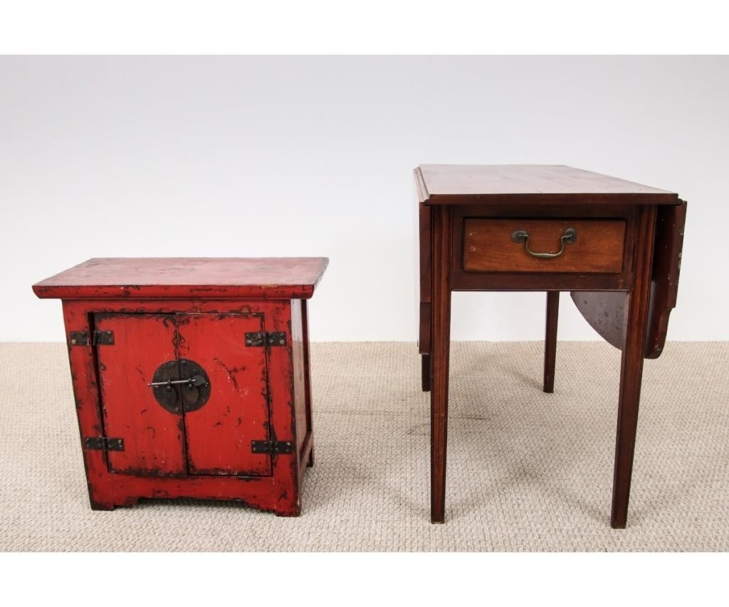 Chippendale cherry drop leaf table,