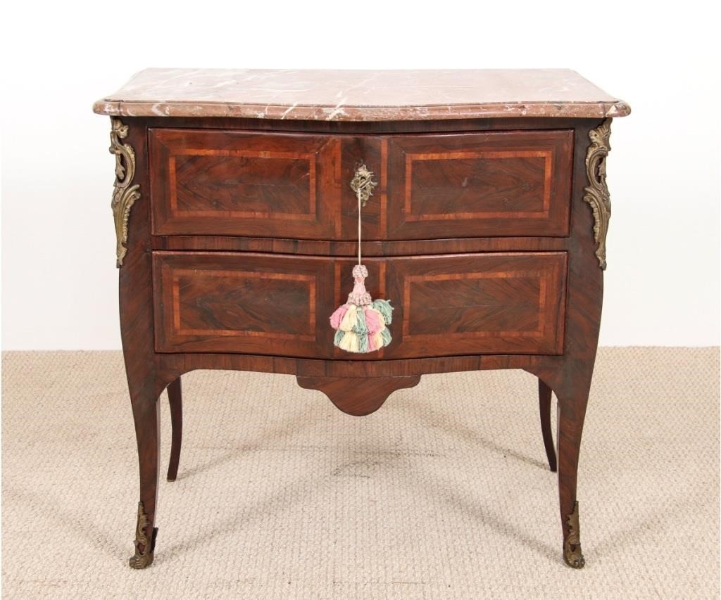 French Kingwood inlaid marble top 28a746