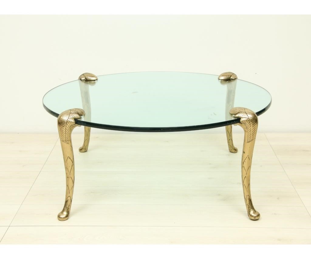 Heavy glass round coffee table 28a7a7