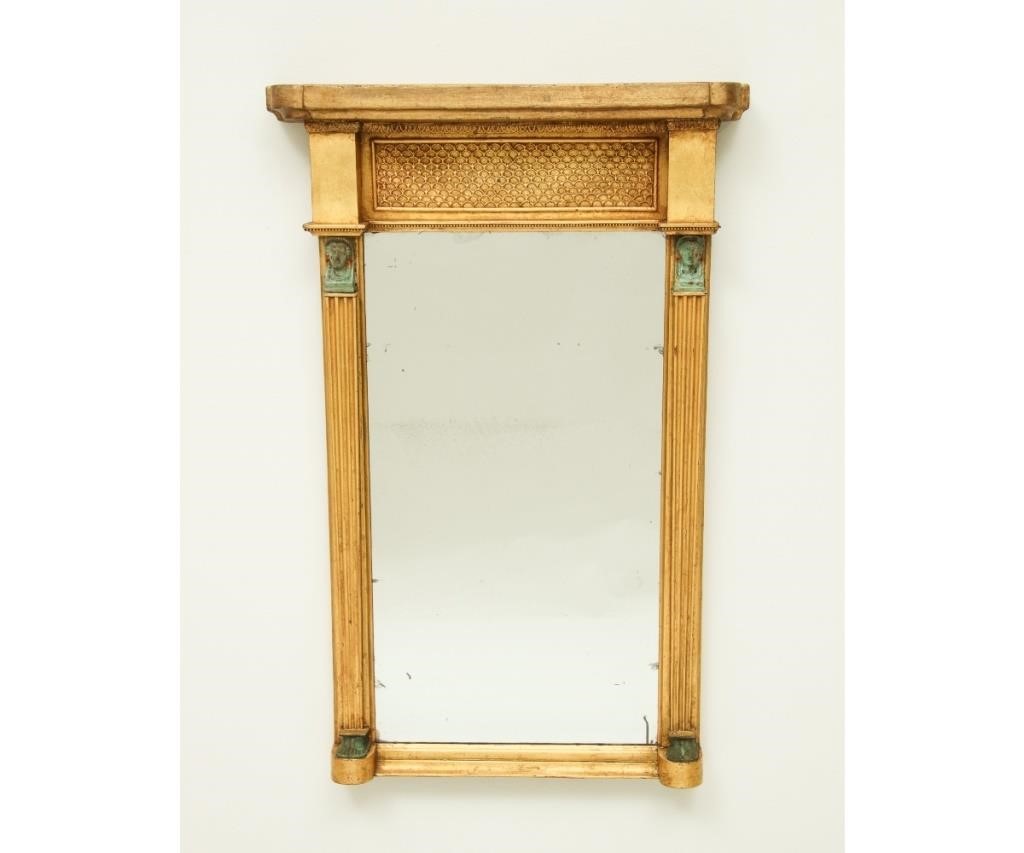 Egyptian revival gilt mirror, 19th