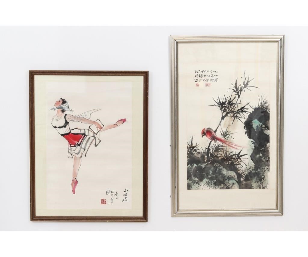 Two Chinese ink drawings one of 28a7b6