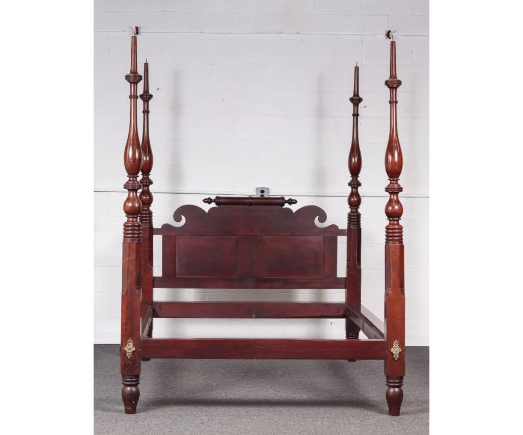 Sheraton cherry bed, circa 1830, converted