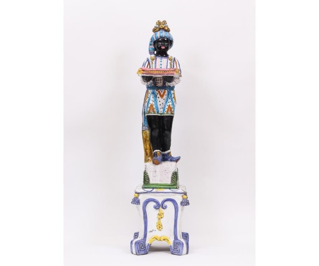 Italian faience Blackamoor two piece 28a89e