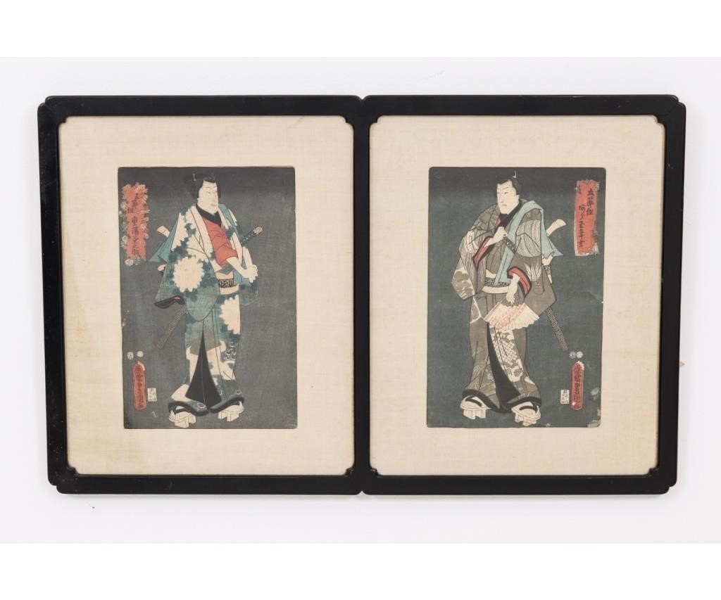 Japanese framed and matted diptych  28a8da