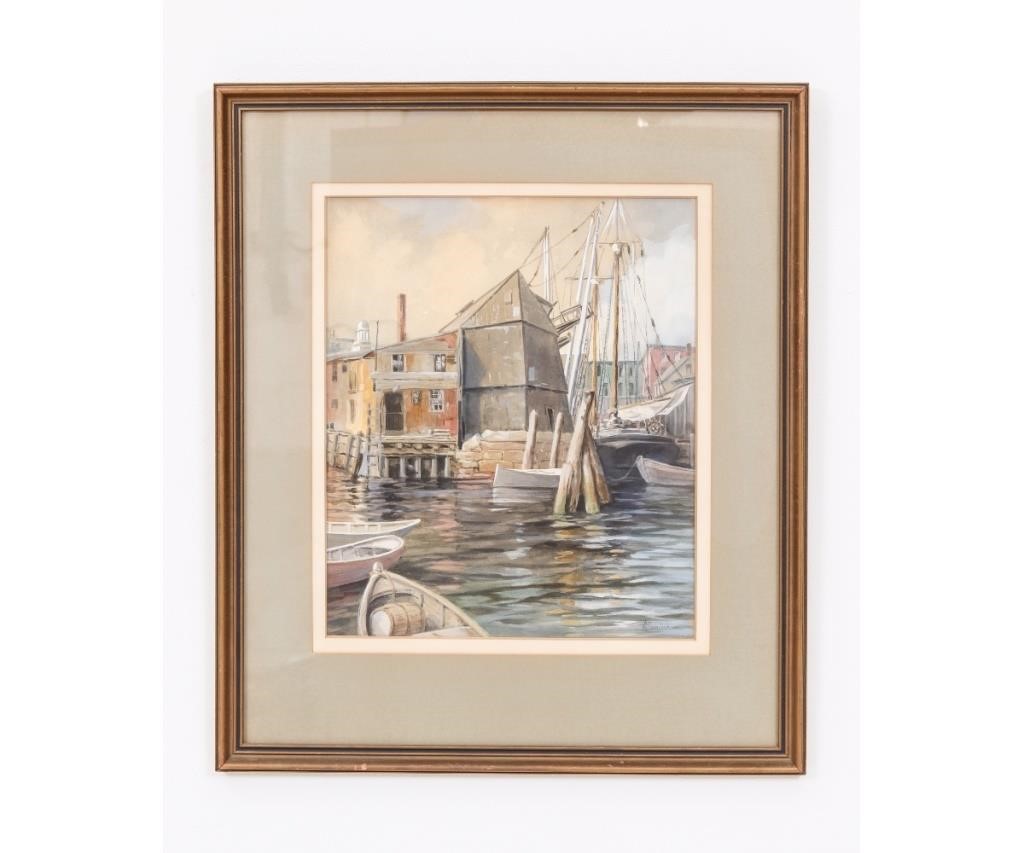Framed and matted watercolor of 28a8f7