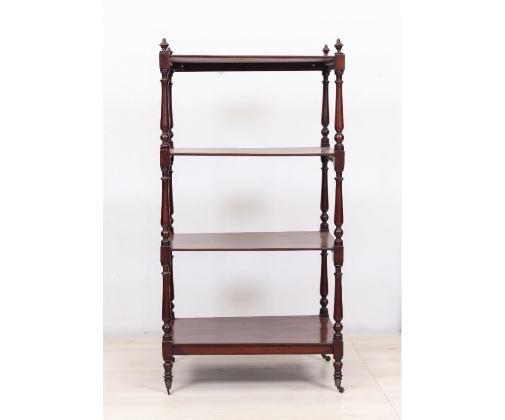 Georgian mahogany four shelf dumbwaiter 28a8fb