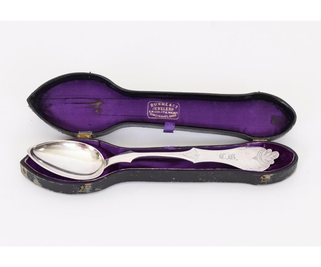 Duhme & Co. large silver spoon,