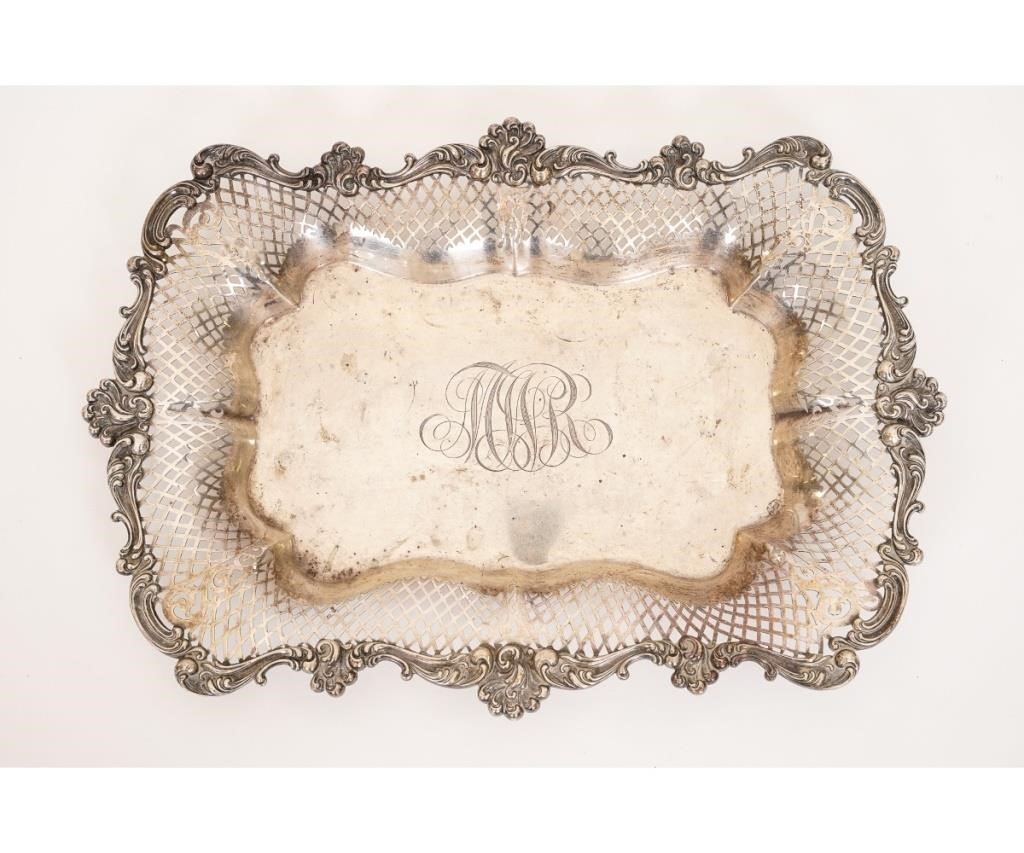 Sterling silver rectangular serving