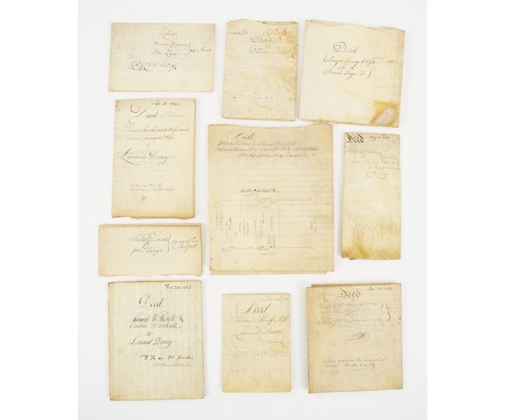 Ten pieces of Mifflin Family papers 28a996