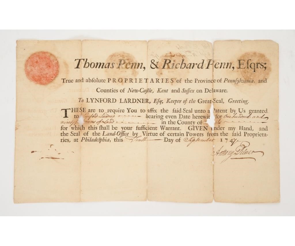 Thomas Penn and Richard Penn Proprietaries