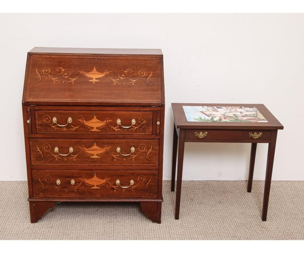 Mahogany slant lid desk 20th c  28aa9c