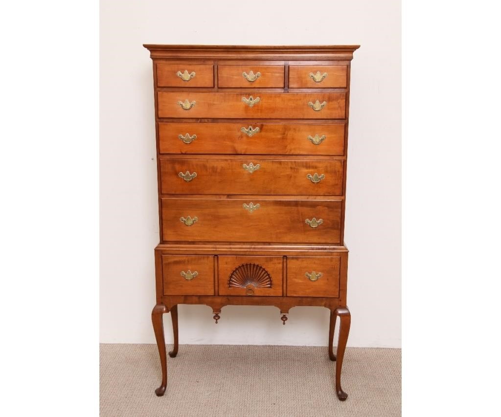 New England Queen Anne maple highboy  28aa98