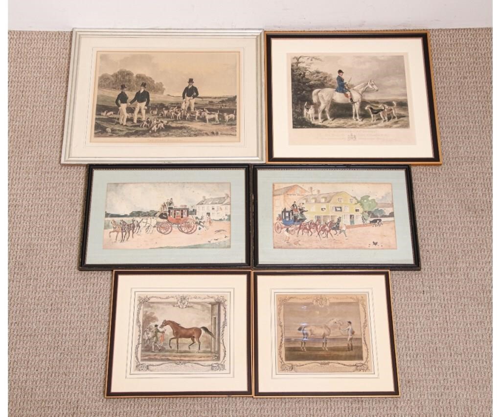 Six framed and matted sporting 28aab6