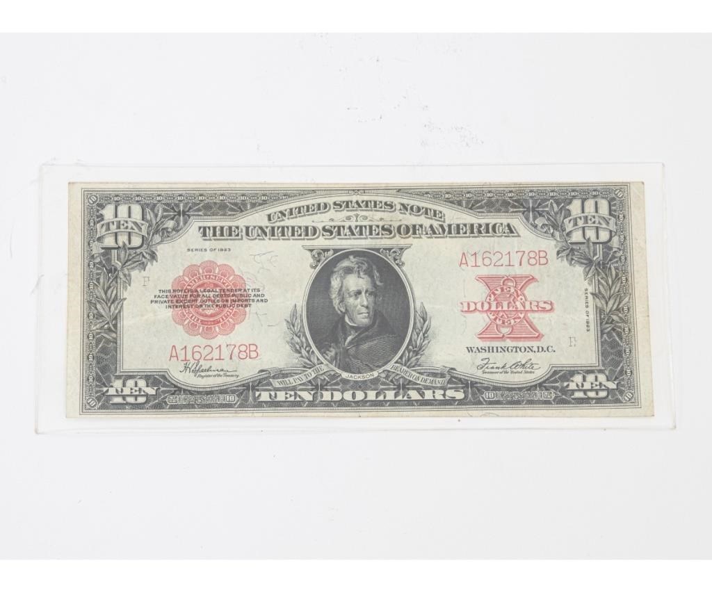 Rare 1928 $10  United States "Poker