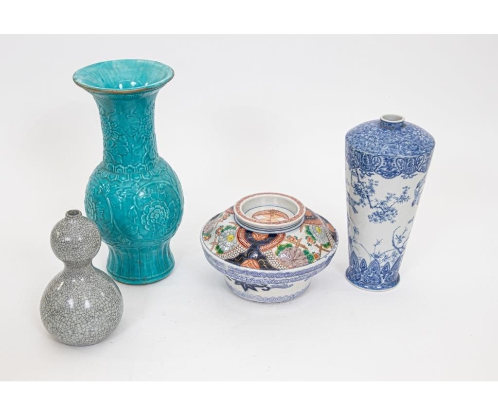 Three Chinese porcelain vases including