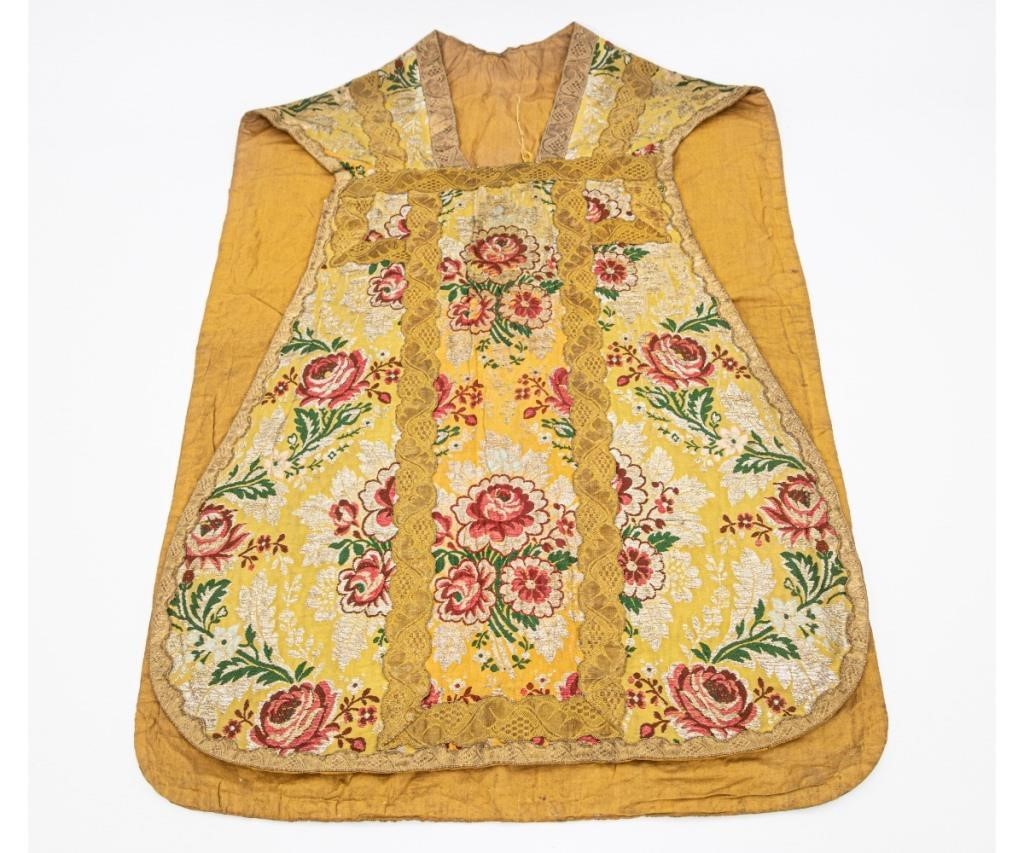 Roman Catholic chasuble with yellow