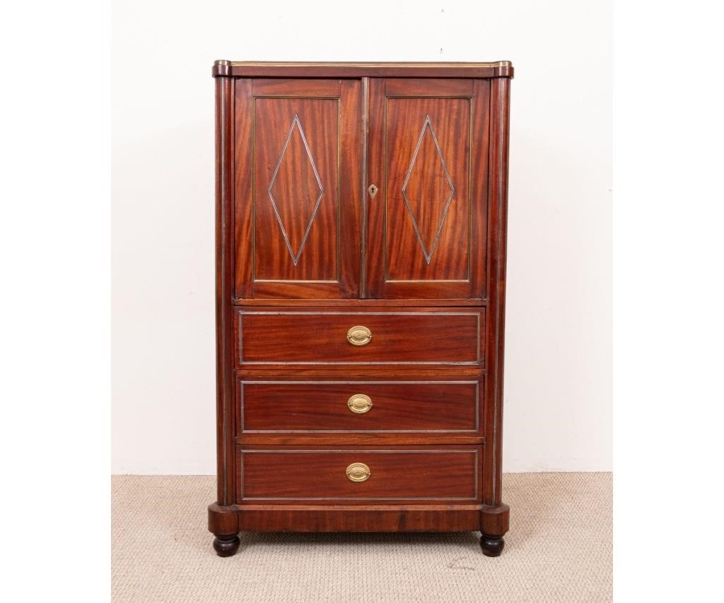 Regency mahogany armoire 19th 28ab04