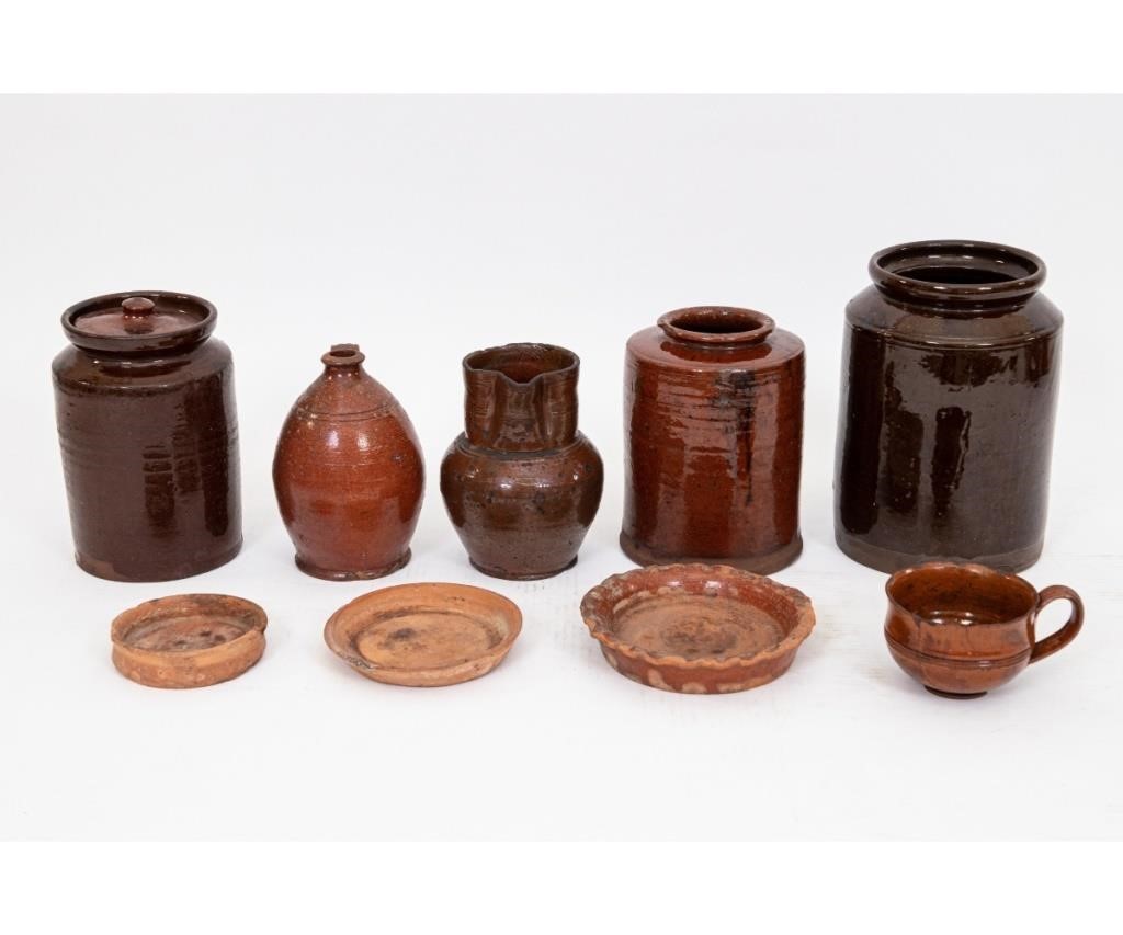 Redware tableware to include three 28ab17
