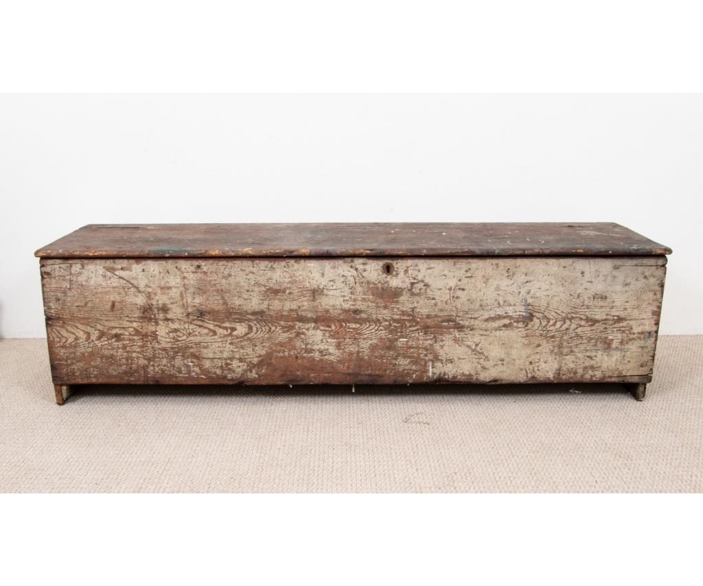 Large pine wood box circa 1830 21 h 28ab2f