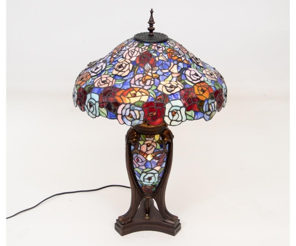 Tiffany style art glass lamp with