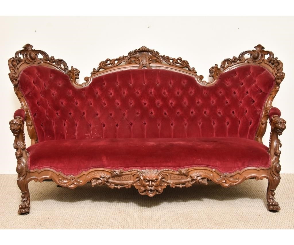 Victorian walnut sofa circa 1870 28ac02