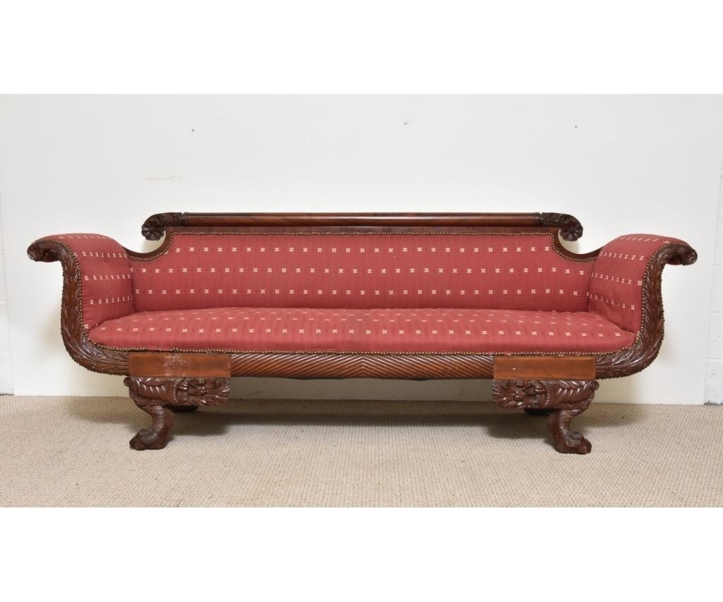 Empire mahogany sofa of classical