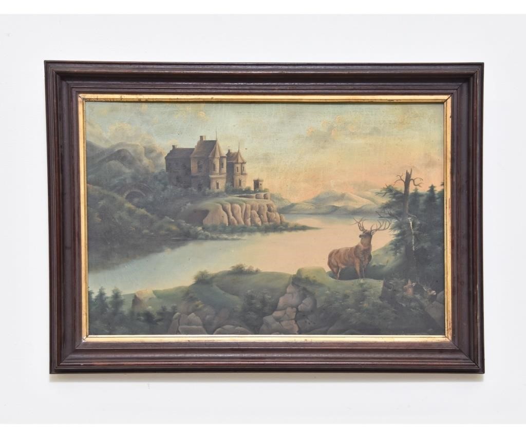 Continental oil on canvas castle 28ac3a