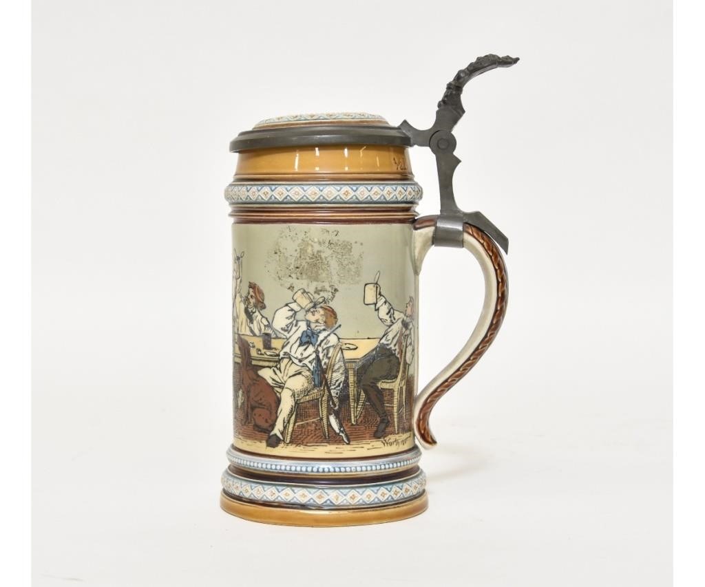 Mettlach stein 1146 with figures 28ac8f