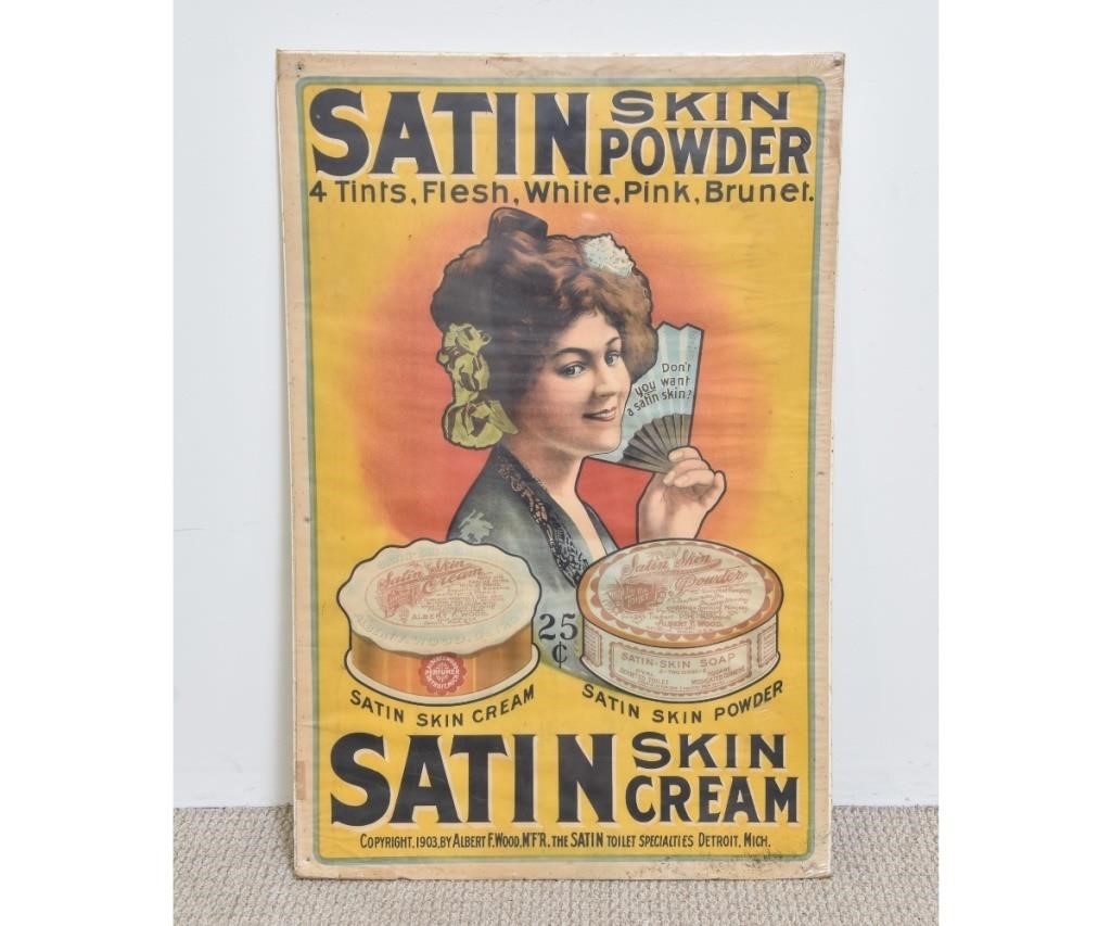 Poster advertizing Satin Skin Powder,
