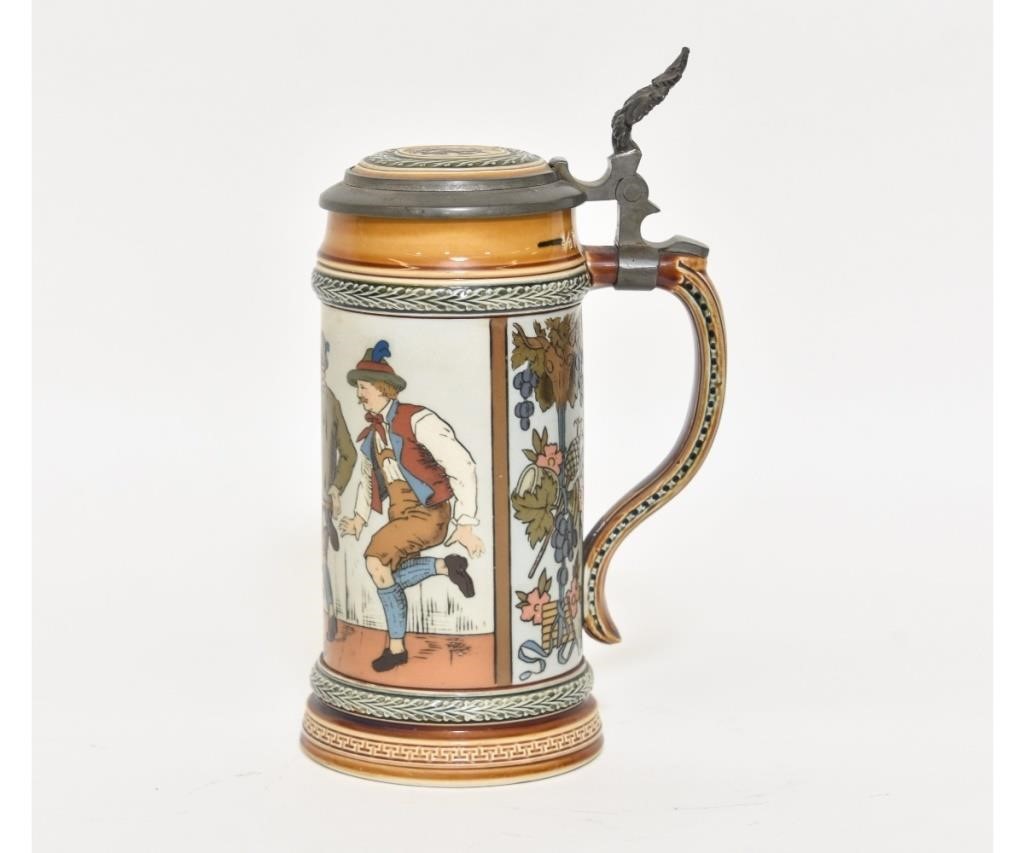 Mettlach stein 1655 with colorful 28aca9