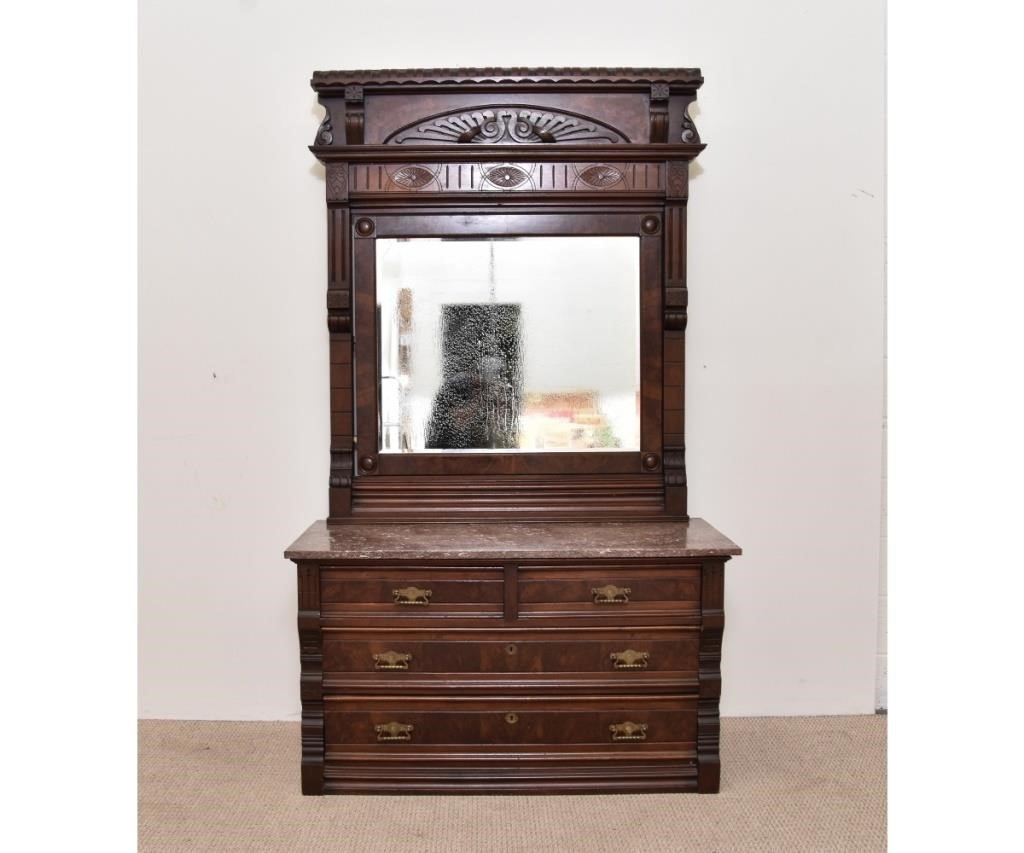 Victorian walnut dresser, circa