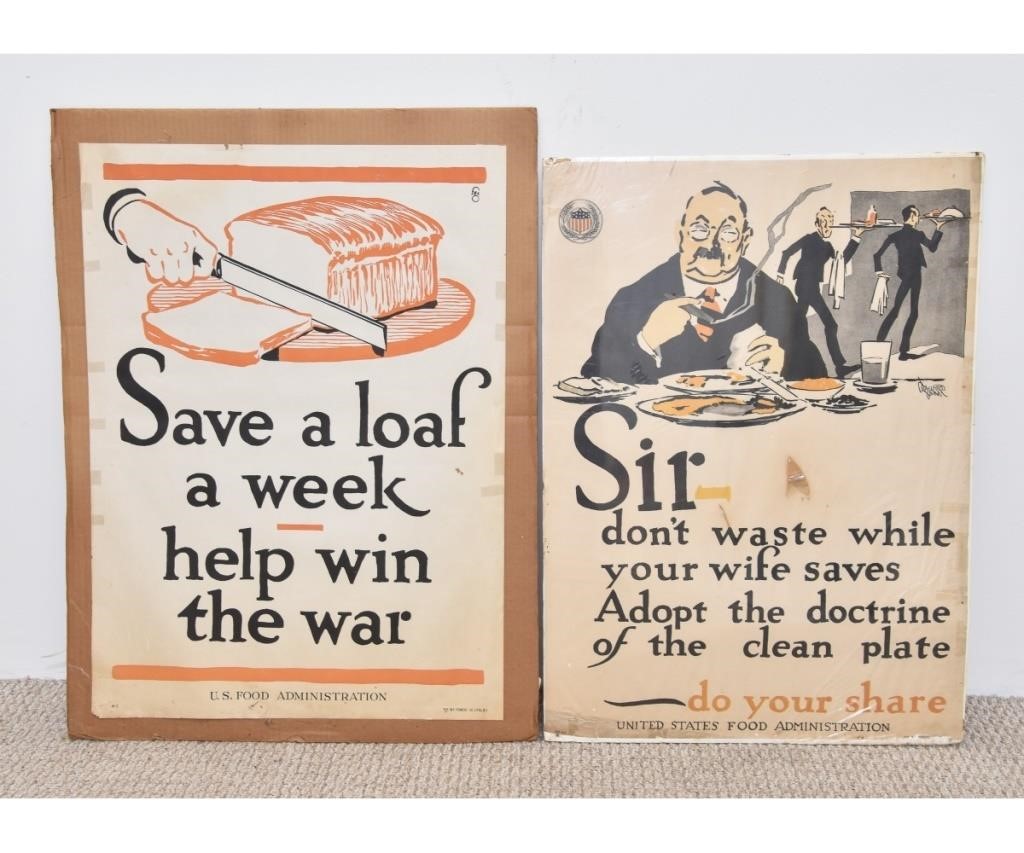 Two WWI United States Food Administration 28ad12