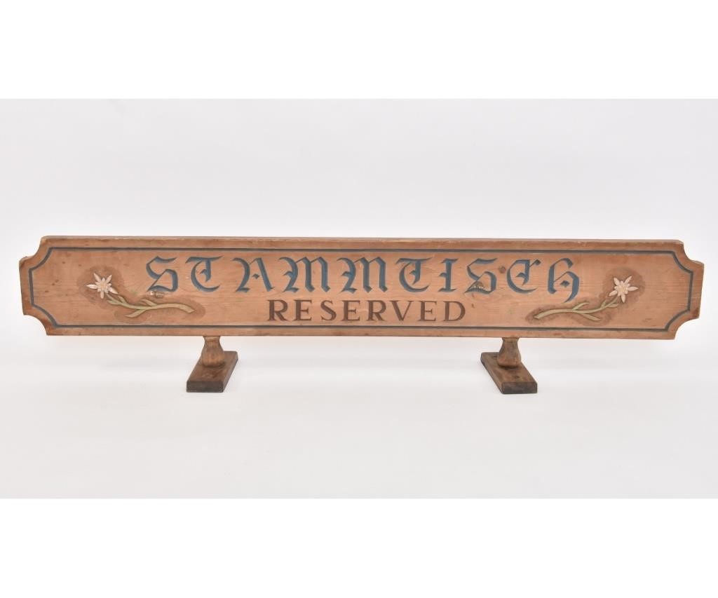 Pine carved German tavern sign Stammtisch