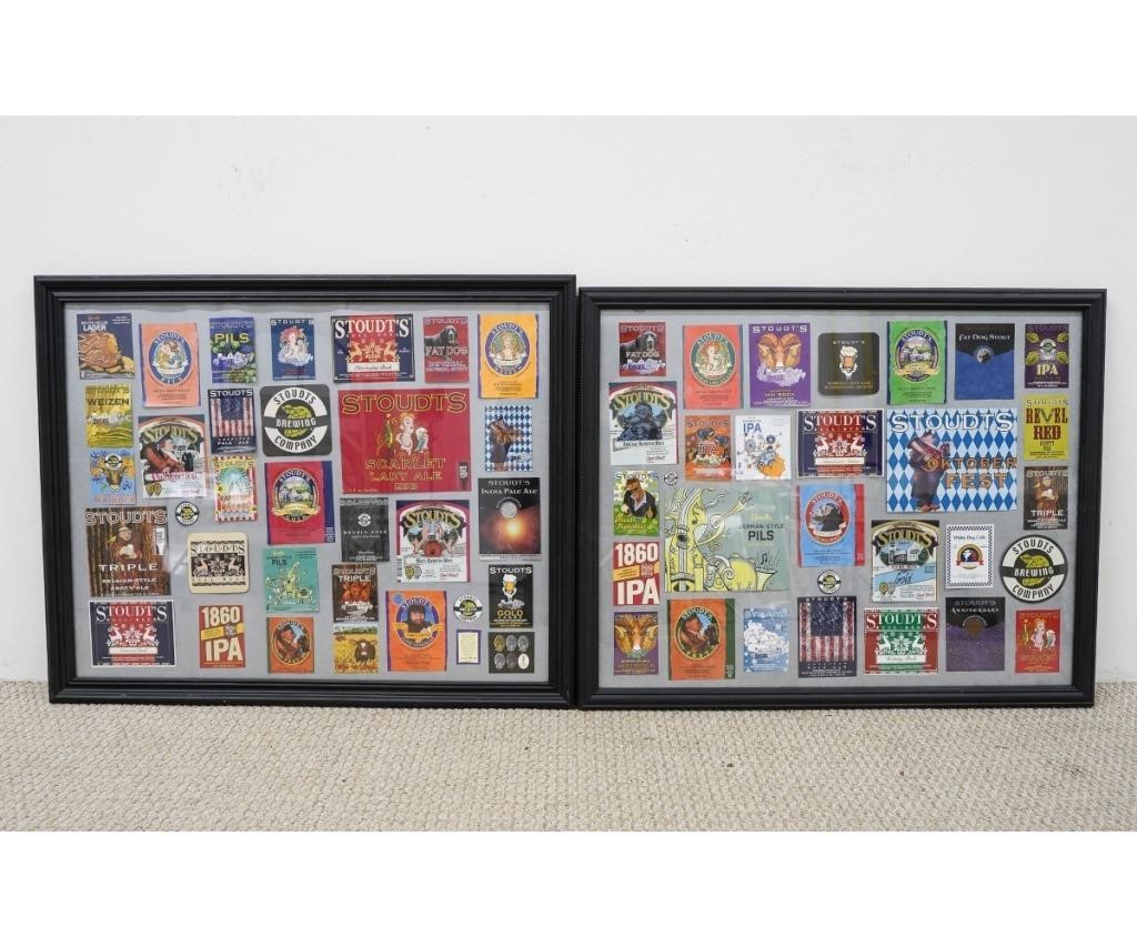 Two framed collections of various