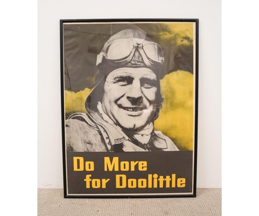 Framed World War II poster of General 28ad44